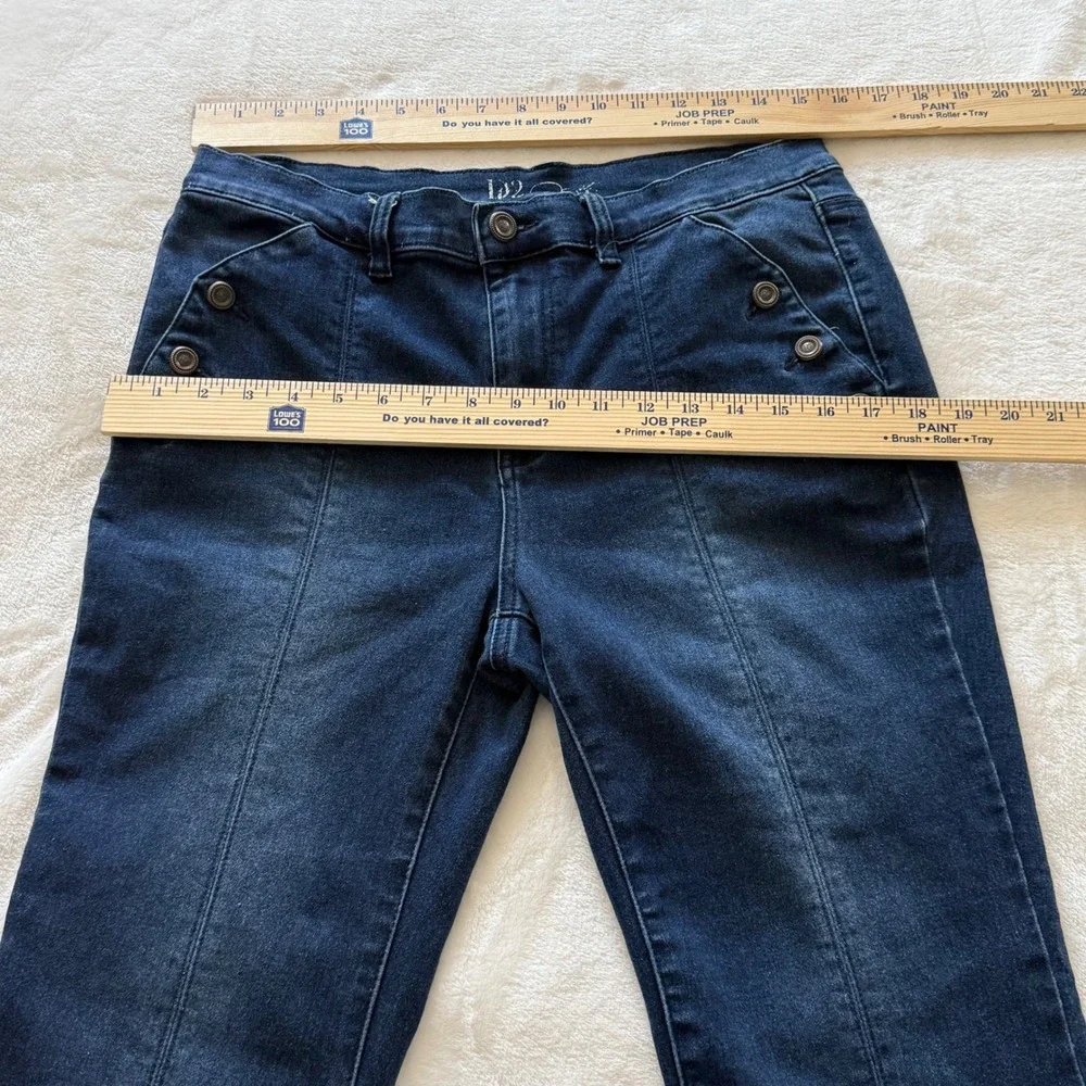 JD2‎ INC International Concepts Womens Dark Wash Straight Jeans  Size 12P Y2K